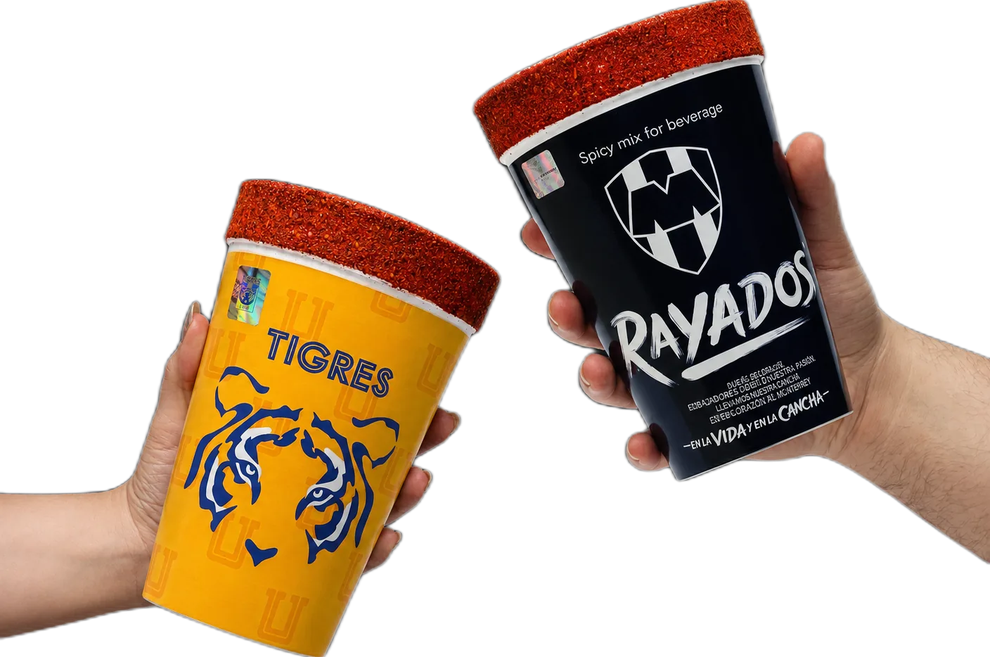 Vasos escarchados oficiales Tigres y Rayados